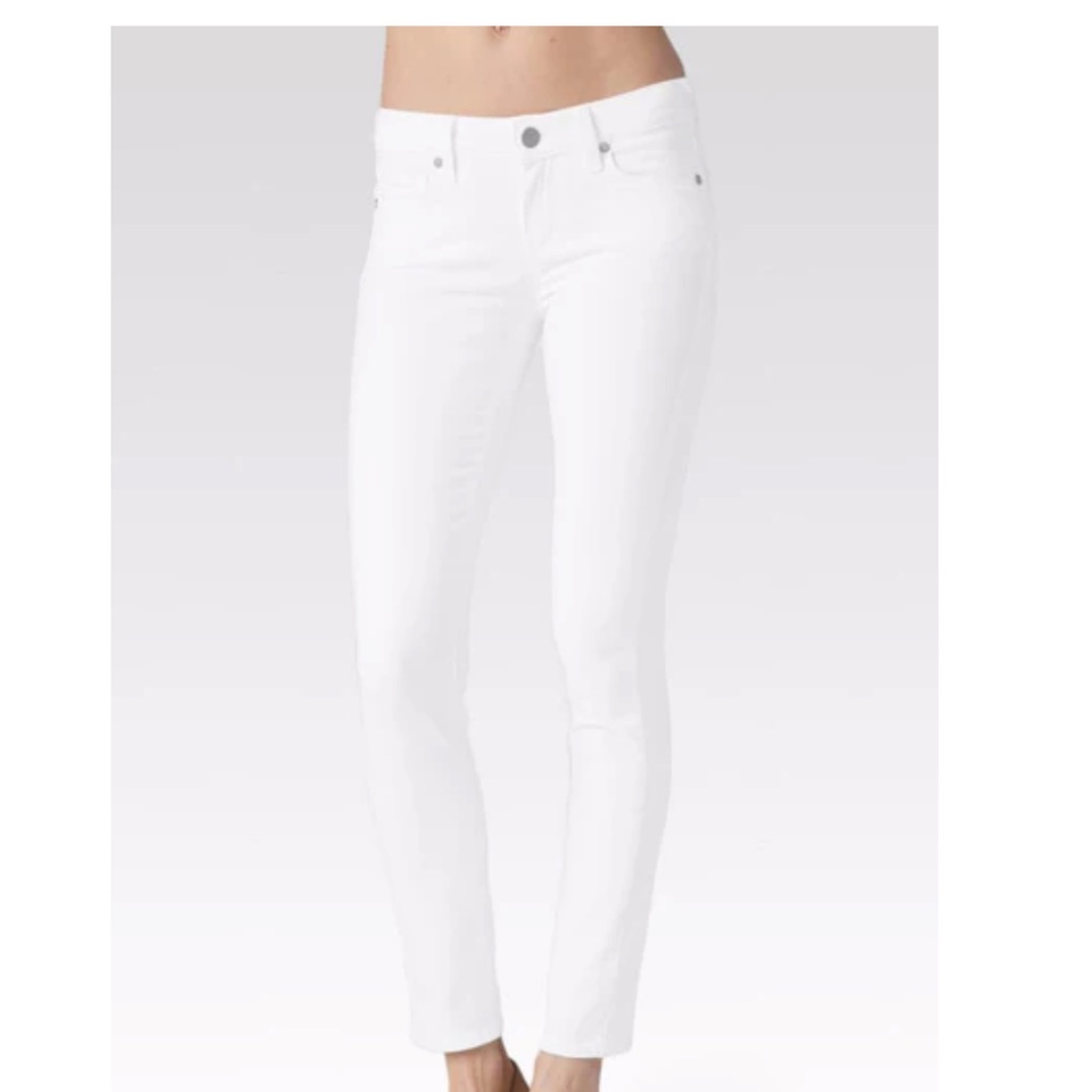 Paige Jeans skyline ankle peg optic-white sz 27